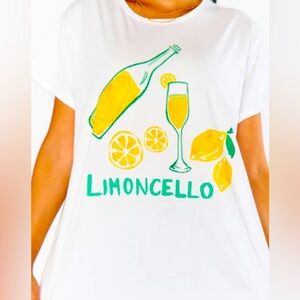 Show Me Your Mumu Limoncello Short Sleeve T-Shirt Medium 100% Cotton Vacation